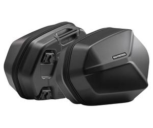 SW-Motech AERO ABS-Side Case Set LEATHER BELT BLACK