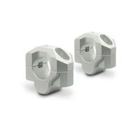 SW-Motech Bar riser for Ø 28 mm handlebar - H=20 mm. Silver. Milled.