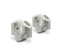 SW-Motech Bar riser for Ø 28 mm handlebar - H=20 mm. Silver. Milled., silver