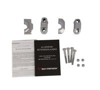 SW-Motech Bar riser for Ø 28 mm handlebar - H=30 mm. Silver., silver