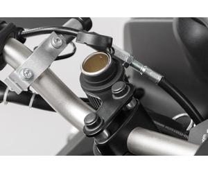 SW-Motech Cigarette lighter socket with cable harness - Water-resistant. Cable 160 cm length. 12 V., black