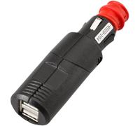 SW-Motech Double USB power port with universal plug - For 12V DIN / cigarette lighter socket. 2x2100 mA.