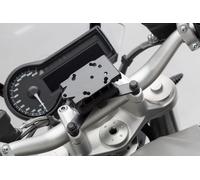SW-Motech GPS mount for handlebar - Black. BMW / Triumph models, Himalayan., black