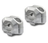 SW-Motech Bar riser for Ø 28 mm handlebar - H=20 mm. Silver., silver