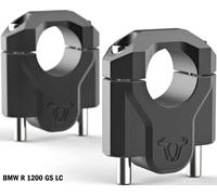 SW-Motech Handleb. Risers RISE 40MM, BLACK TYPE HH