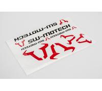 SW-Motech Sticker set SW-MOTECH - 310x260 mm. Bull: red, SW-Motech: black., black