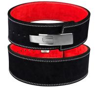 SW SIAL WORLD Weightlifting Belt Leather 10-13mm, 4 Inch Width, Lever Buckle, Black, S