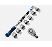 SW stahl 03880L torque wrench 40-200 Nm 55 cm 7 pieces ring wrench car 1/2"
