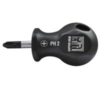 SW-Stahl 31609L Stubby Screwdriver PH1 x 25 mm, Hexagonal Profile | Short Phillips head driver made from chrome vanadium, 30 x 30 x 75 mm dimensions, ideal for tight spaces and repair work