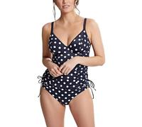 SW1451 Panache Anya Riva Spot Balconette Tankini Top - SW1451 Navy/Vanilla