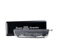 SW1664 Harmonica 16-Hole 64-Tone Color Harmonica C-Key High-end Musical Instrument Accordion Mouthpiece Mouth Harp Organ for Beginners, Adults, Students Harmonica Instruments