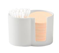 Swab Storage Container: improves functional and stylish organization, versatile clear body style, point nine inches + compact dimensions, sturdy material of