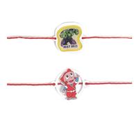 SWACRAFT Set of 2 Superheros Rakhi for Small Brother Sister| Rakhi for Small Bhai Bro Rakhi Thread | Raksha Bandhan Fancy Rakhi for Girls and Boys | VRDUK021
