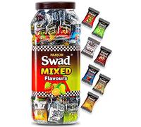 Swad Mixed Assorted Candy Jar (Kaccha Mango, Imli, Coffee, Cola, Pan, Orange) 100% Vegan & Gluten Free, Digestive & Tasty Masala Toffee | Indian Sweets, Orange, 200 Count (Pack of 1)