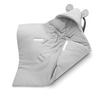 Swaddle Blanket Baby Muslin 90x90 cm footmuff for car seat or Stroller Ideal for Newborns in Warmer Weather Breathable and Lightweight Gray