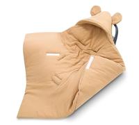 Swaddle blanket Baby muslin 90x90 cm footmuff for car seat or stroller Ideal for newborns in warmer weather breathable and lightweight Beige