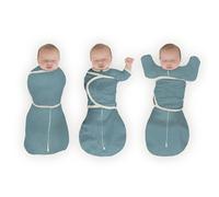 SwaddleDesigns 6-Way Omni Swaddle Sack Arms Up Swaddle for Newborn, More Options to Calm Startle Reflex, Improves Sleep, Easy Transition Baby Sleep Sack, 3 Month, 12-18 lbs, Heathered Teal