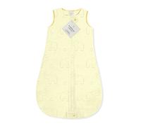 SwaddleDesigns Cotton Flannel Sleeping Sack with 2-Way Zipper, Sterling Deco Elephants on Yellow, 6-12MO