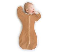 SwaddleDesigns Transitional Swaddle Sack, Baby Swaddles for Newborn with Arms Up Half-Length Sleeves & Mitten Cuffs, Sleep Sack Wearable Blanket, S (2.7-6.4 kg), 0-3 months, Heathered Butterum