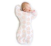 SwaddleDesigns Transitional Swaddle Sack, Baby Swaddles for Newborn with Arms Up Half-Length Sleeves & Mitten Cuffs, Sleep Sack Wearable Blanket, S (2.7-6.4 kg), 0-3 months, Heavenly Floral