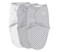 SwaddleMe by Ingenuity Original Swaddle, 100% Cotton, Improves Sleep & Calms Startle Reflex, 0-3 Months, 1.0 TOG, 3-Pack, Baby Swaddle Blanket - Criss Cross