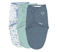SwaddleMe by Ingenuity Original Swaddle, 100% Cotton, Improves Sleep & Calms Startle Reflex, 3-6 Months, 1.0 TOG, 3-Pack, Baby Swaddle Blanket - Mountaineer
