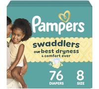 Swaddlers Diapers - Size 8, One Month Supply (76 Count), Ultra Soft Disposable Baby Diapers