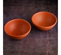 SWADESHI BLESSINGS Exclusive Range Unglazed Clay Serving Bowl Set/Terracotta Bowls/Earthen Snack Bowl/Small Yogurt Pots/Mud Bowls, 4.5Inches