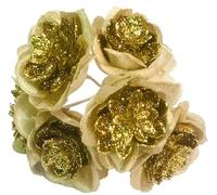 Swadeshi Desire Artificial Flower Hair Pin & Juda Pin For Wedding Women & Girls |Pack Of 06 Color-Golden