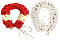 Swadeshi Desire Artificial Flower Juda/Gajra For Women/Girls,Pack -02,Color-Red And White