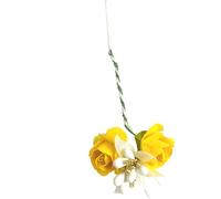 Swadeshi Desire Artificial Flowers Pins For Women's and Girls Hair Accessories, Pack-1 (Yellow)