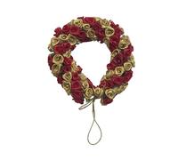 Swadeshi Desire Artificial Hair Bun Gajra Flower Juda Accessories for Women in Red Gold Color Pack of 1