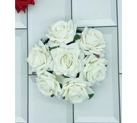 Swadeshi Desire Artificial Rose Flower Juda Gajra, Hair Bun For Women/Girls, Hair Accessories For Wedding And Party, White,Pack_01