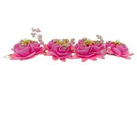 Swadeshi Desire Baby Pink Flower Bridal Hair Gajra For Women Party Bridal Wedding Fabric/Artificial Flower Bun Juda Pack-01