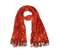 Swadeshi Desire Beautiful Ethnic Patola Print chunni dupatta, with matching tassels., Red, One Size