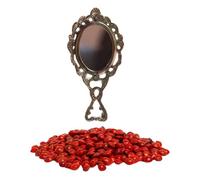 Swadeshi Desire™Brass Valkannadi Mirror and Manjady Vishu Kani Set Combo, 16 cm, 250 gm