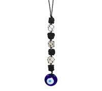 Swadeshi Desire™Evil Eye Slenite Black Tourmaline Raw Rough Stone Car Hanging Accessories and Door Hanging Items Door Hanging, Protection from Evil Eye, Nazar Battu for Home Entrance Size 18 cm