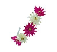 Swadeshi Desire Flower Hair Band For Baby Girls/Bridal Hair Band For Women Pack_1, Color_White &Pink