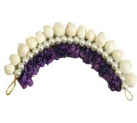 Swadeshi Desire Hair Flower Bun Artificial Gajra Scrunchies Rubber Band for Women & Girls (Pack-01)
