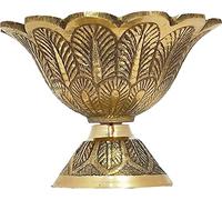 Swadeshi Desire™ Hand-EngravedKuber Diya Patterns Brass Table Dia|Decoration Items Deep for Puja Room & Office Decor, Living Room,Diwali(Pack of 4)