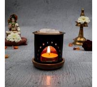 Swadeshi Desire Iron Ceramic Clay Kapoor Diffuser | Aroma, Camphor & Bakhoor Burner | Oil Lamp Kapoor dani | Night Lamp (Size : 7.5cm | Weight : 99gm)
