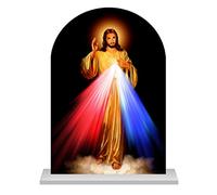 Swadeshi Desire Jesus Christ Idol for Car Dashboard Home Pooja Office Study Table Decoration 8 mm. (Acrylic, Multicolour)