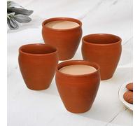 Swadeshi Desire™Kullad Coffee Tea, Chai Mug Matka/Curd Cups (Set of 4) / Earthen Clay / 200 ml