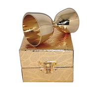 Swadeshi Desire™ Made of Brass/Golden Shade Peg Measure - with Golden Decorative Box- 30 ml / 60 ml
