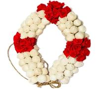 Swadeshi Desire Mogra Bun Gajra Flower Artificial Juda Accessories for Women in Red & White Color Pack of 1