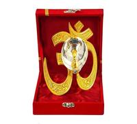 Swadeshi Desire™ OM Diya with Velvet Box for Pooja, Diwali, Home(Brass) Pooja Items for Home