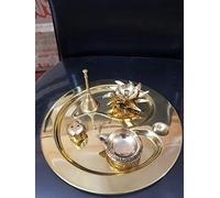 Swadeshi Desire™ OM Puja Thali Set with Religious Spritual Item for Puja/Brass