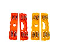 Swadeshi Desire™Plastic Indian Musical Percussion Instrument Kartal | Hand Cymbol | Parrot Manjira For Bhajan, Kirtan (1 Pair | Pack of 1) (Orange and Yellow)