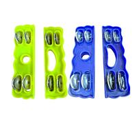 Swadeshi Desire™Plastic Indian Musical Percussion Instrument Kartal | Hand Cymbol | Parrot Manjira For Bhajan, Kirtan (1 Pair | Pack of 1) (Green and Blue)