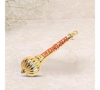 Swadeshi Desire Pure Brass Hanuman ji ki Gada with Jai Shree Ram | Brass Hanuman Gada Idol for Mandir/Temple | Jai Shree ram Hanuman ji ki gada for Pooja, Positive Vibes (Size : 10cm | Weight : 58gm)